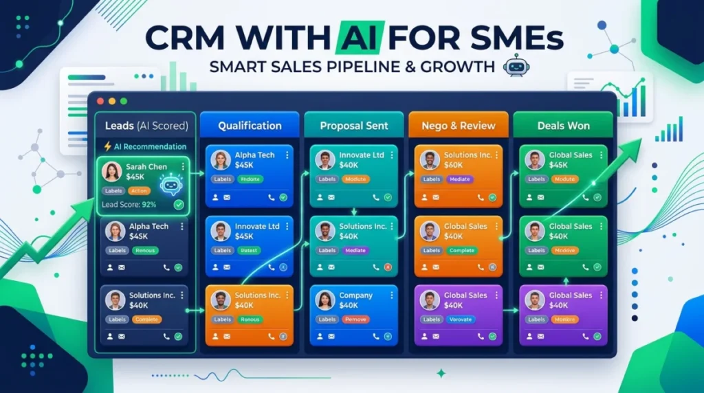 crm con ia para pymes embudo de ventas inteligente y seguimiento de clientes